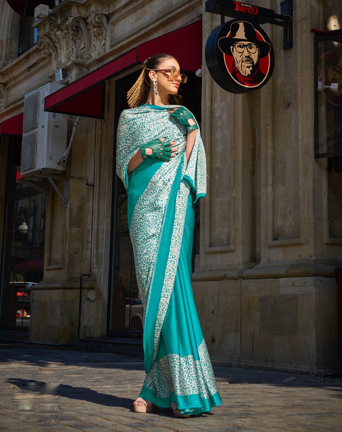 Plus Size Multicolor Crepe Silk Readymade Saree - Panaash Saree