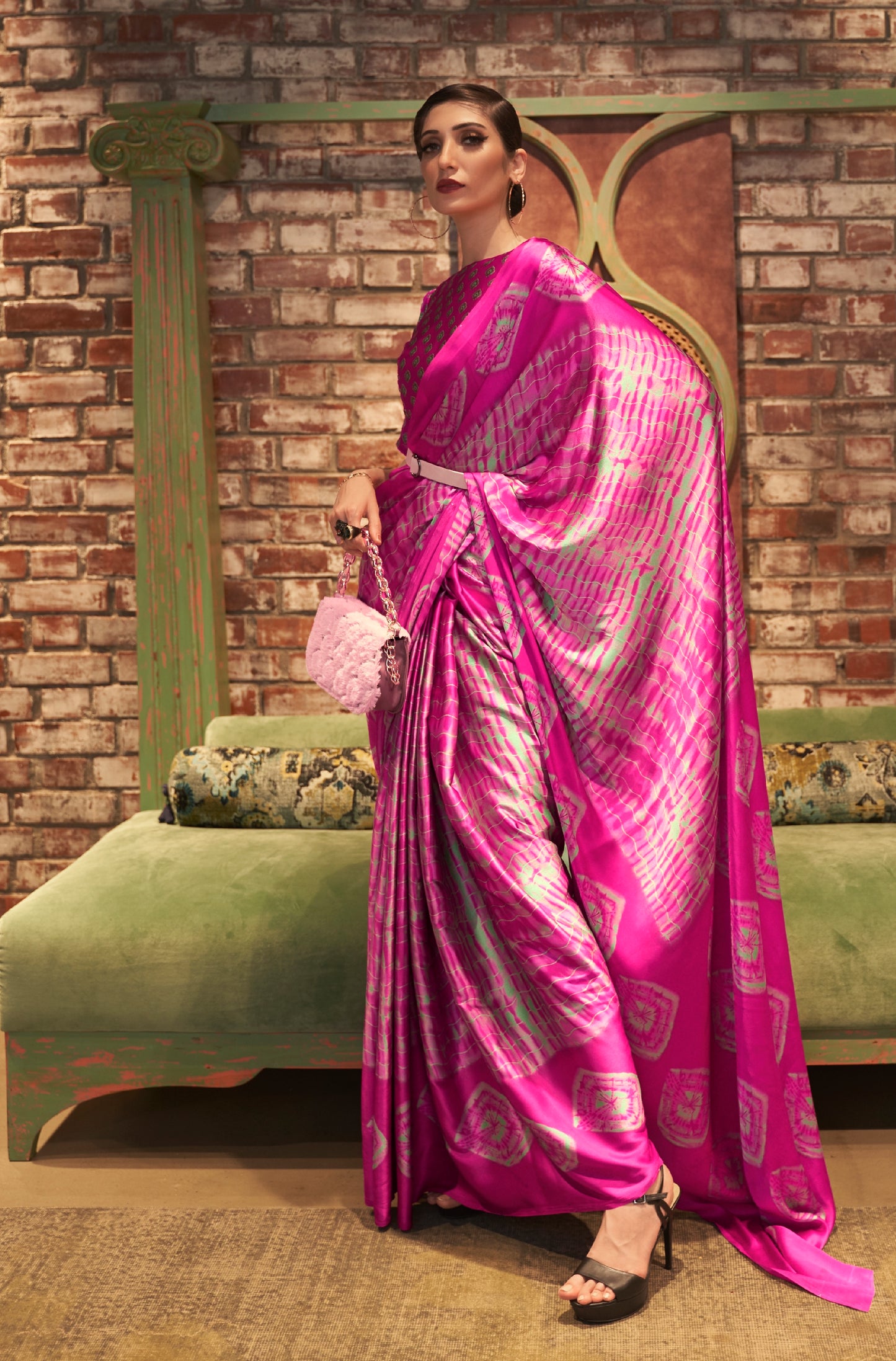 Plus Size Multicolor Crepe Silk Readymade Saree - Panaash Saree