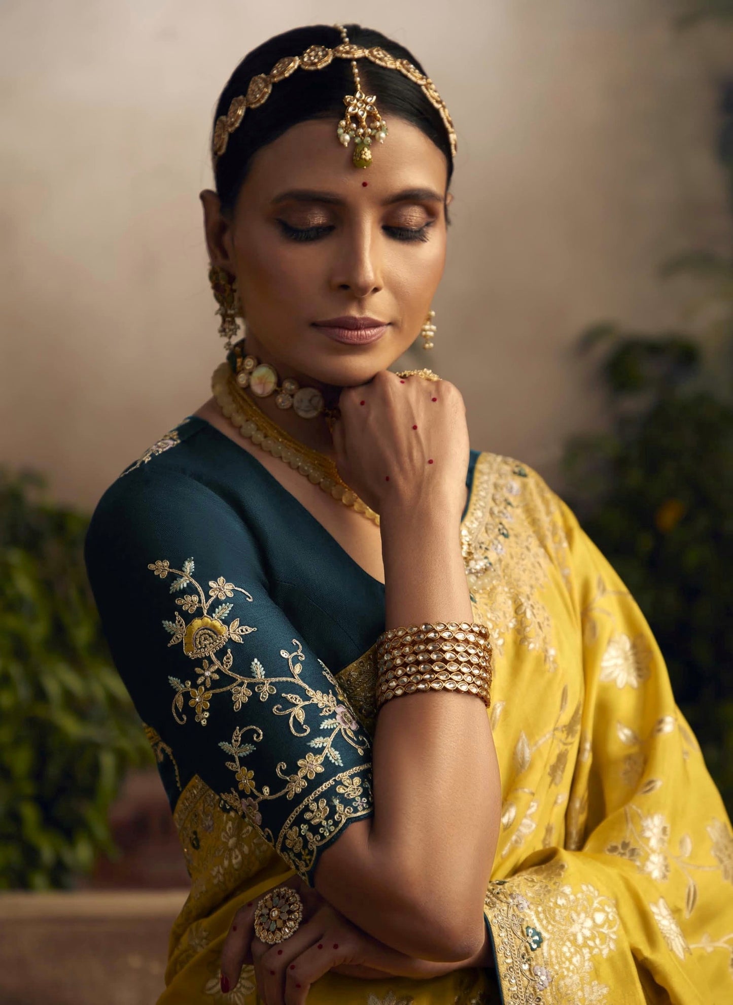 Yellow Color Designer Kanjivaram Silk Readymade/Easy Saree - Panaash Saree
