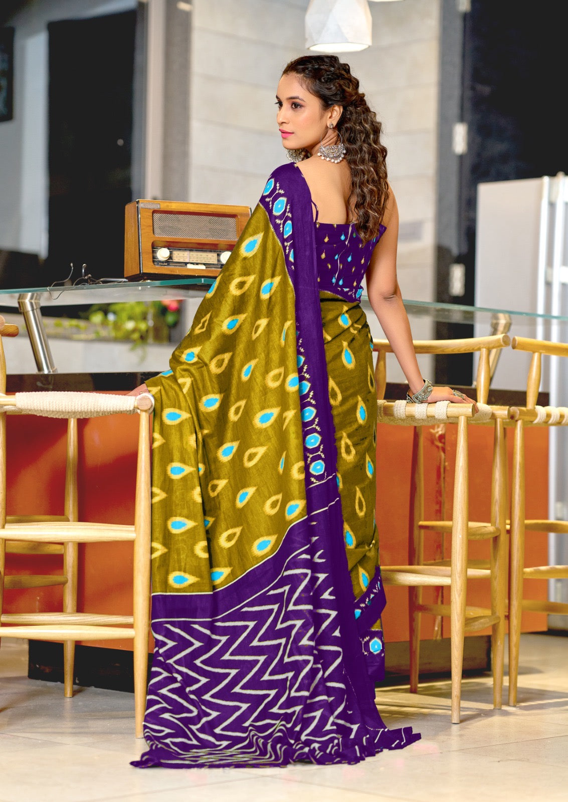 Sage Green Mul Cotton Easy/Readymade Saree