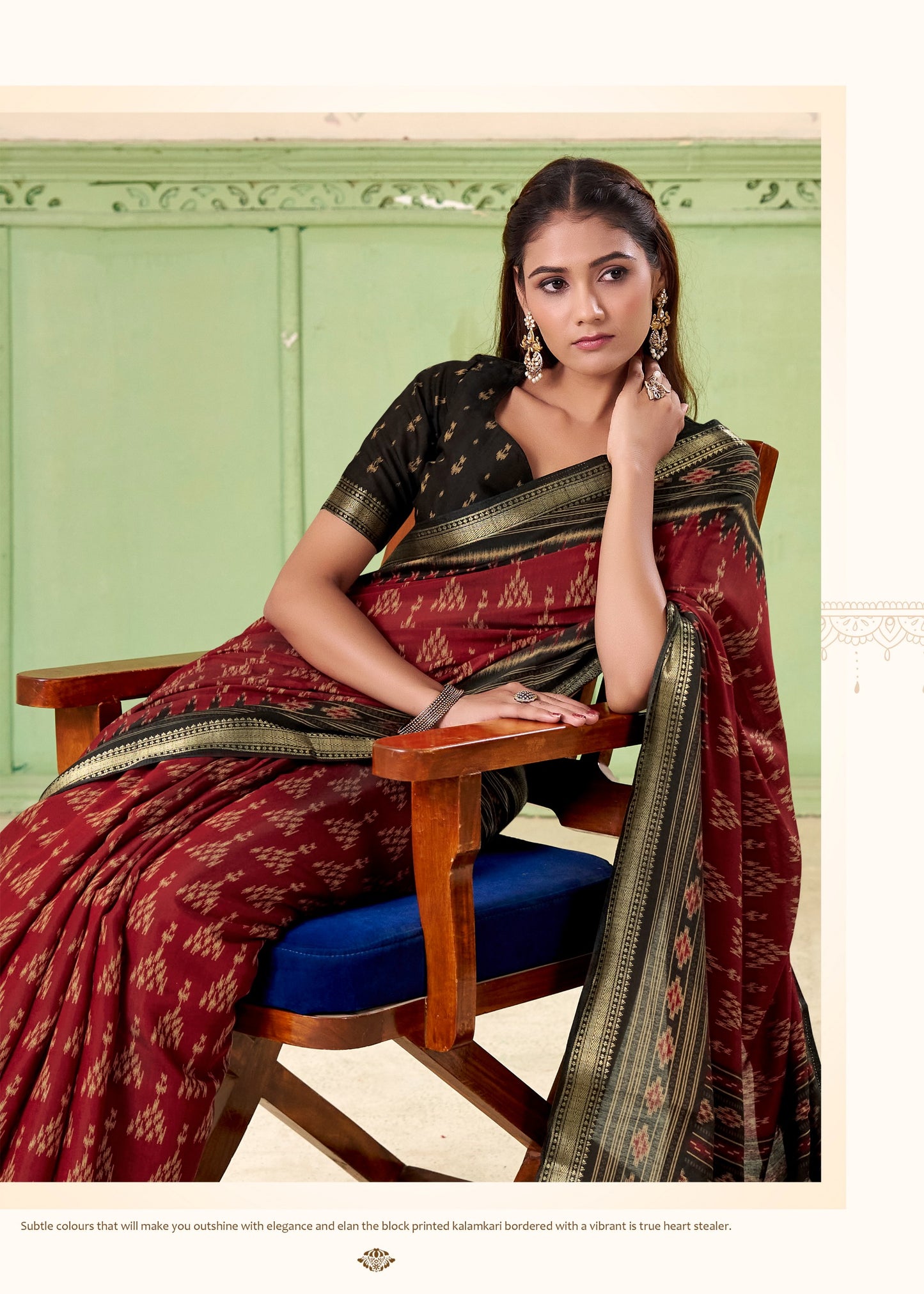 Red Mul Cotton Easy/Readymade Saree