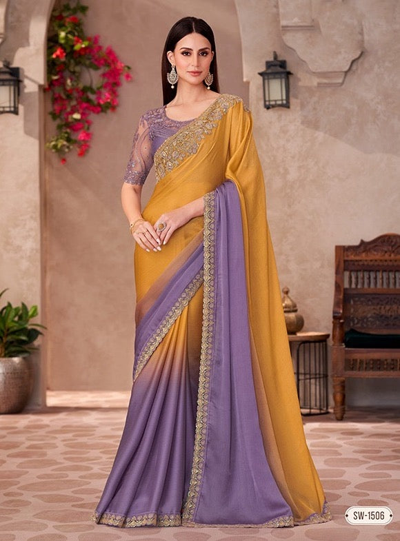 Multicolor Cocktail Party Wear Readymade Saree