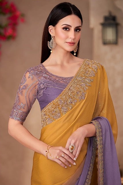 Multicolor Cocktail Party Wear Readymade Saree