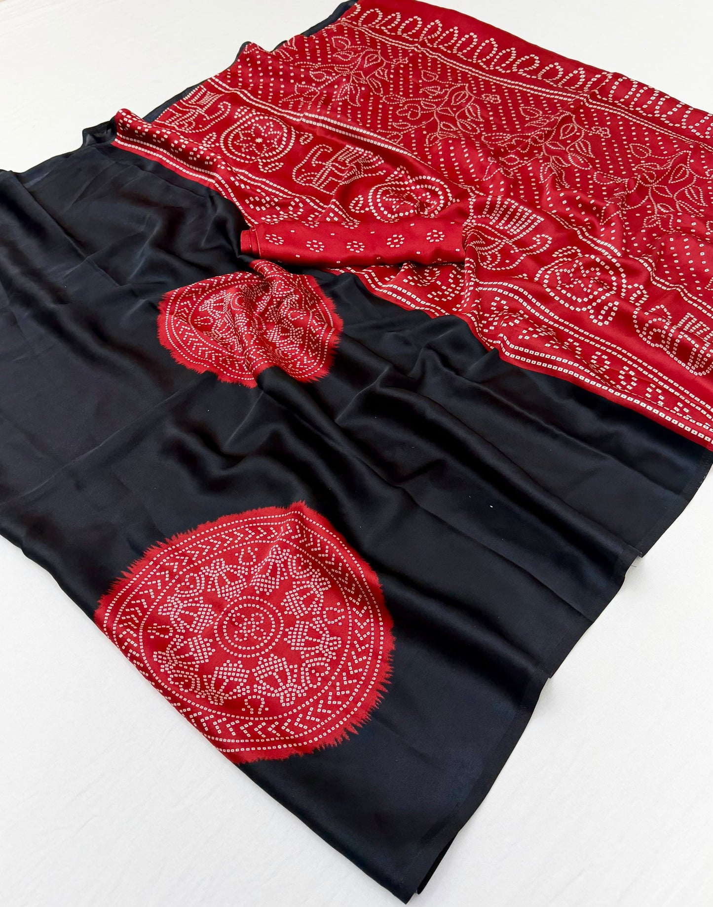 Black Modal Silk Ready To Wear/Easy Saree by Stylebypanaash
