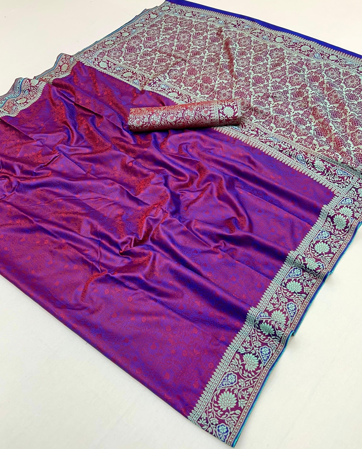 Purple Readymade/Easy Kanjivaram Saree