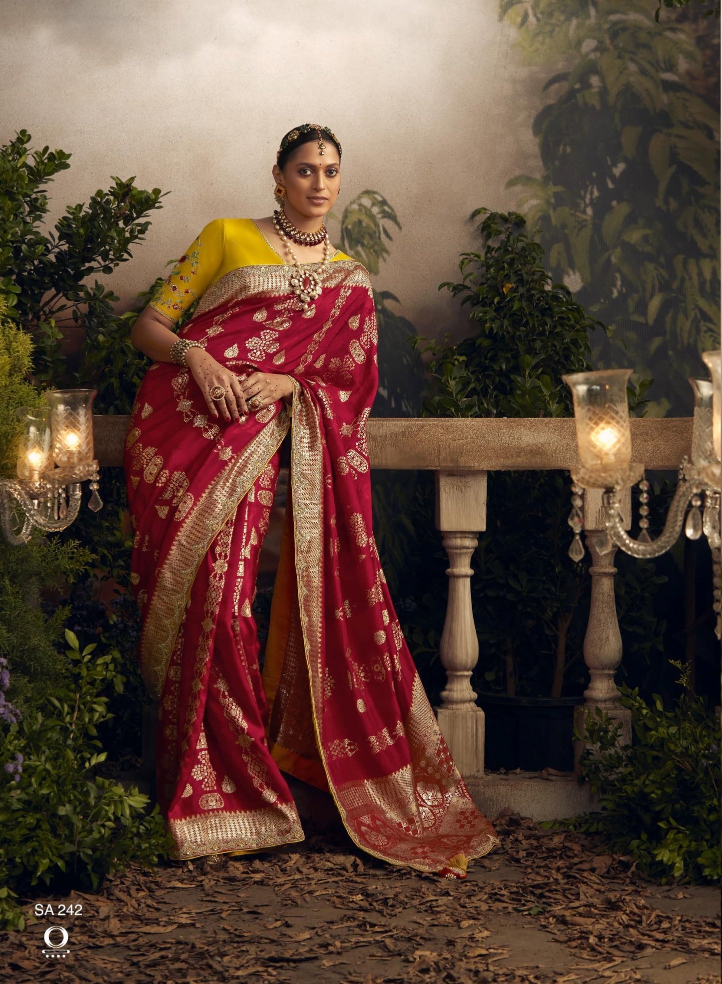 Red Color Designer Kanjivaram Silk Readymade/Easy Saree - Panaash Saree