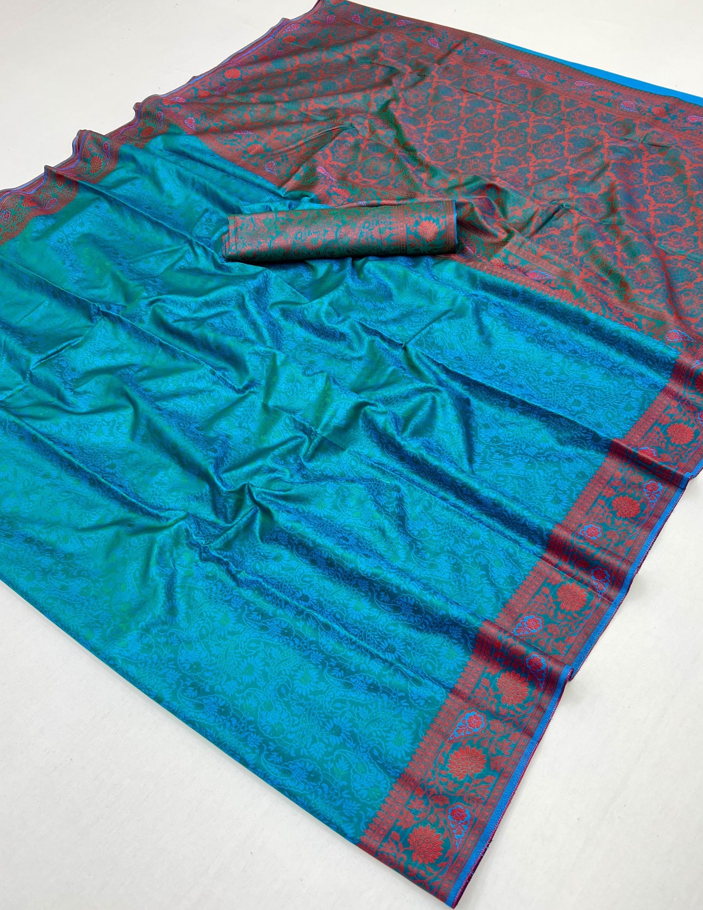 Blue Readymade/Easy Kanjivaram Saree