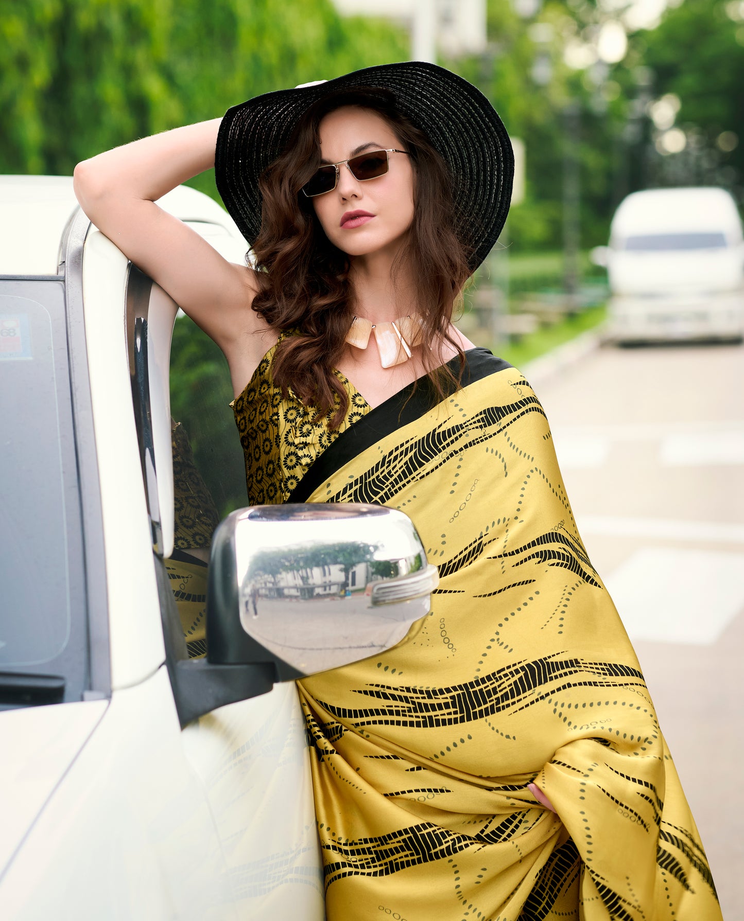 Plus Size Multi Color Crepe Silk Readymade Saree - Panaash Saree