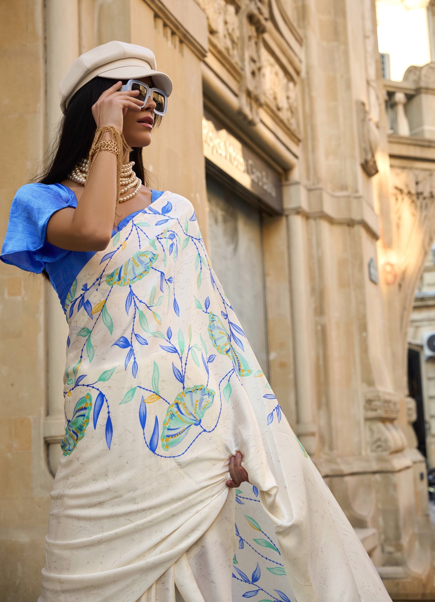 Plus Size Multicolor Crepe Silk Readymade Saree - Panaash Saree