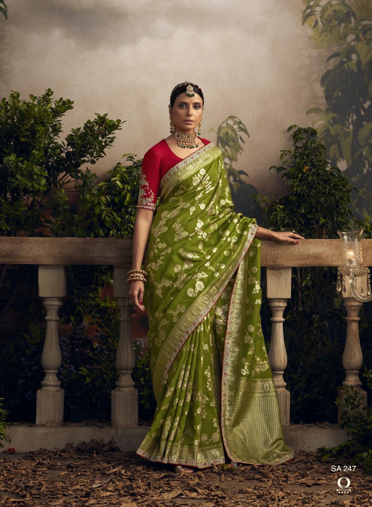 Green Color Designer Kanjivaram Silk Readymade/Easy Saree - Panaash Saree