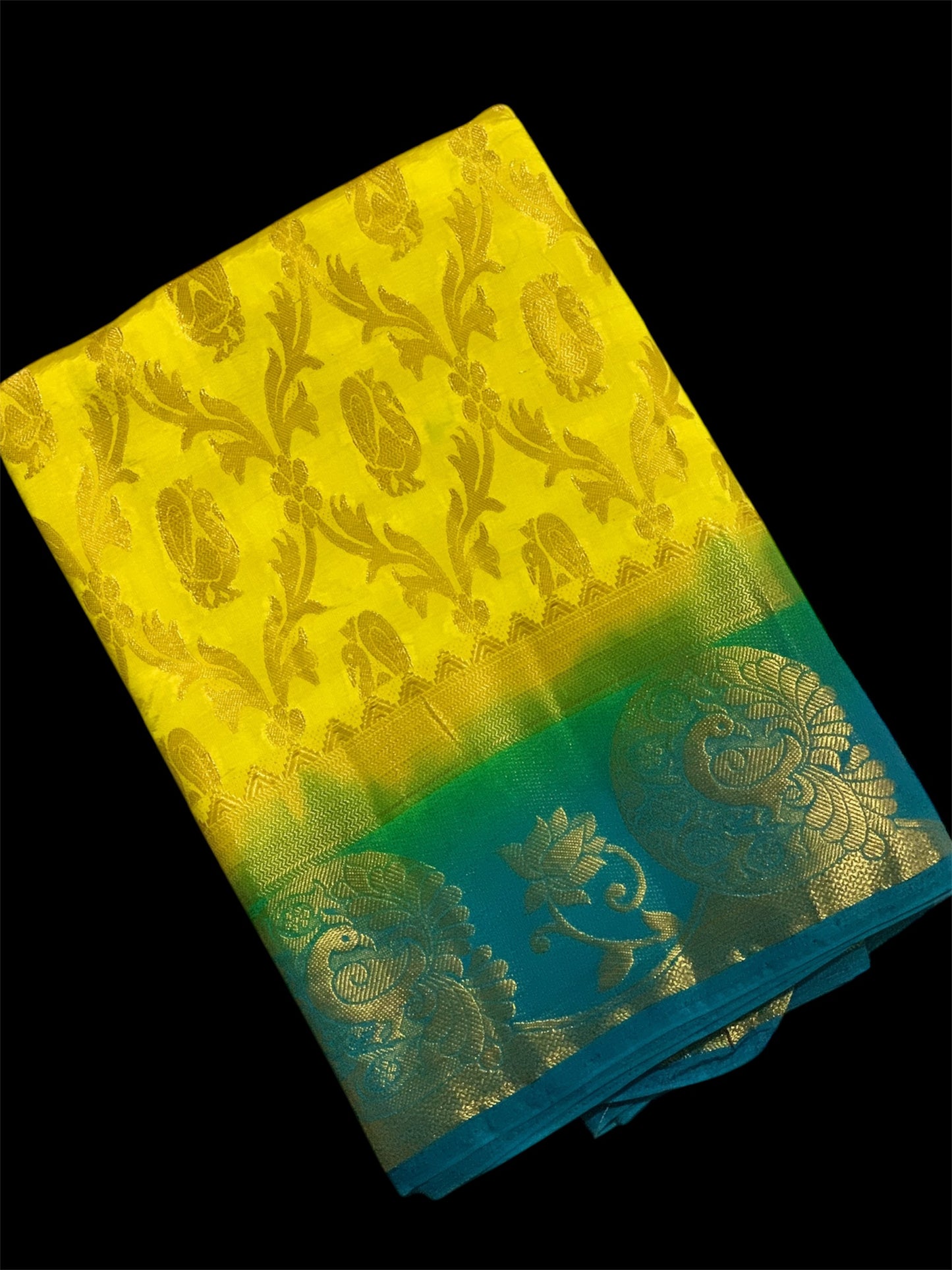 Yellow Color Silk Readymade/Easy Saree (Clearance)