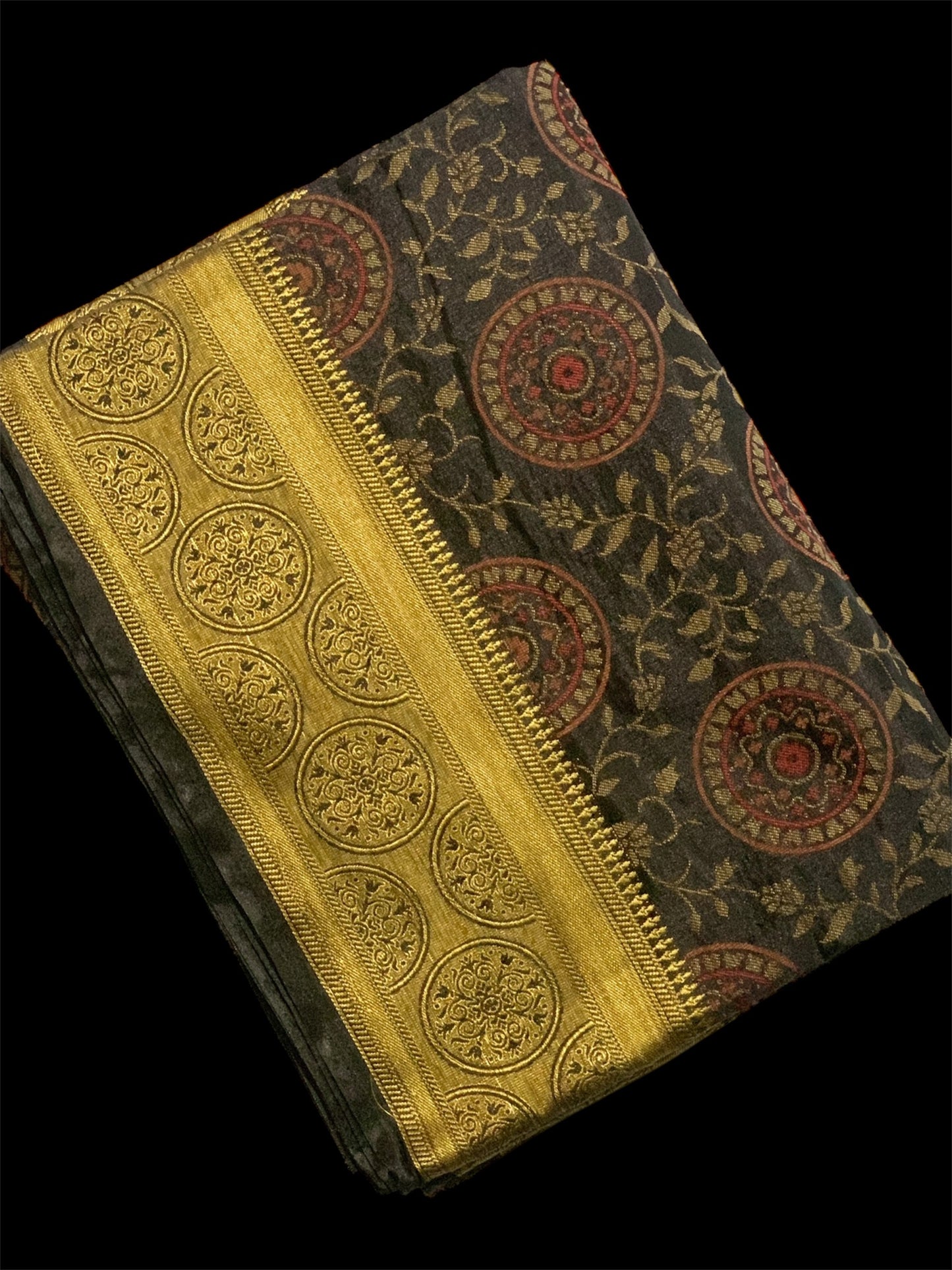 Black Color Silk Readymade/Easy Saree (Clearance)