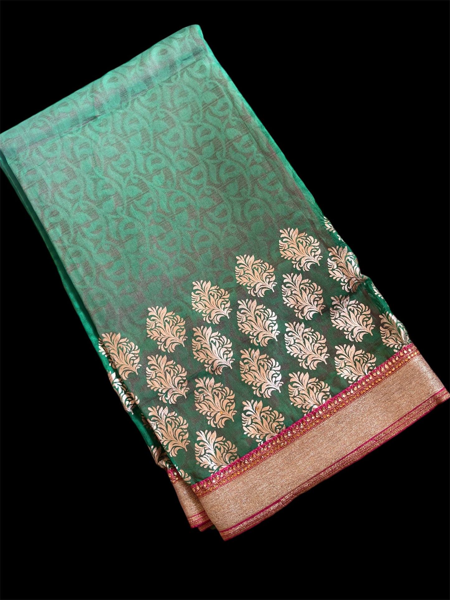Green Color Designer Readymade Saree