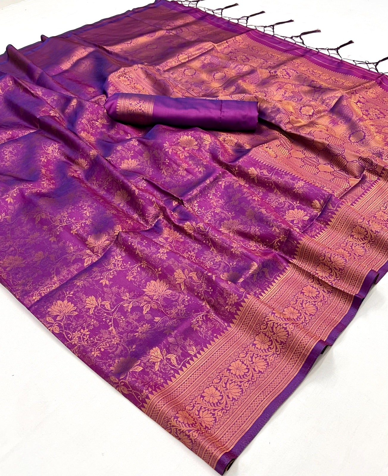 Magenta Readymade/Easy Saree - Panaash Saree
