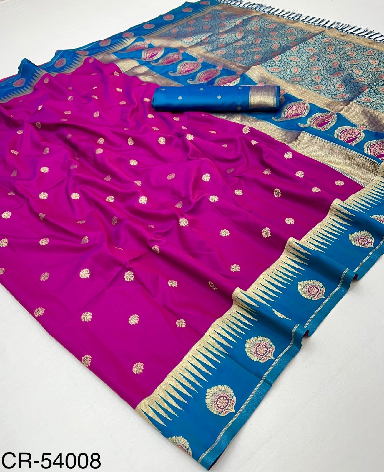 Purple Banarasi Silk Readymade/Easy Saree