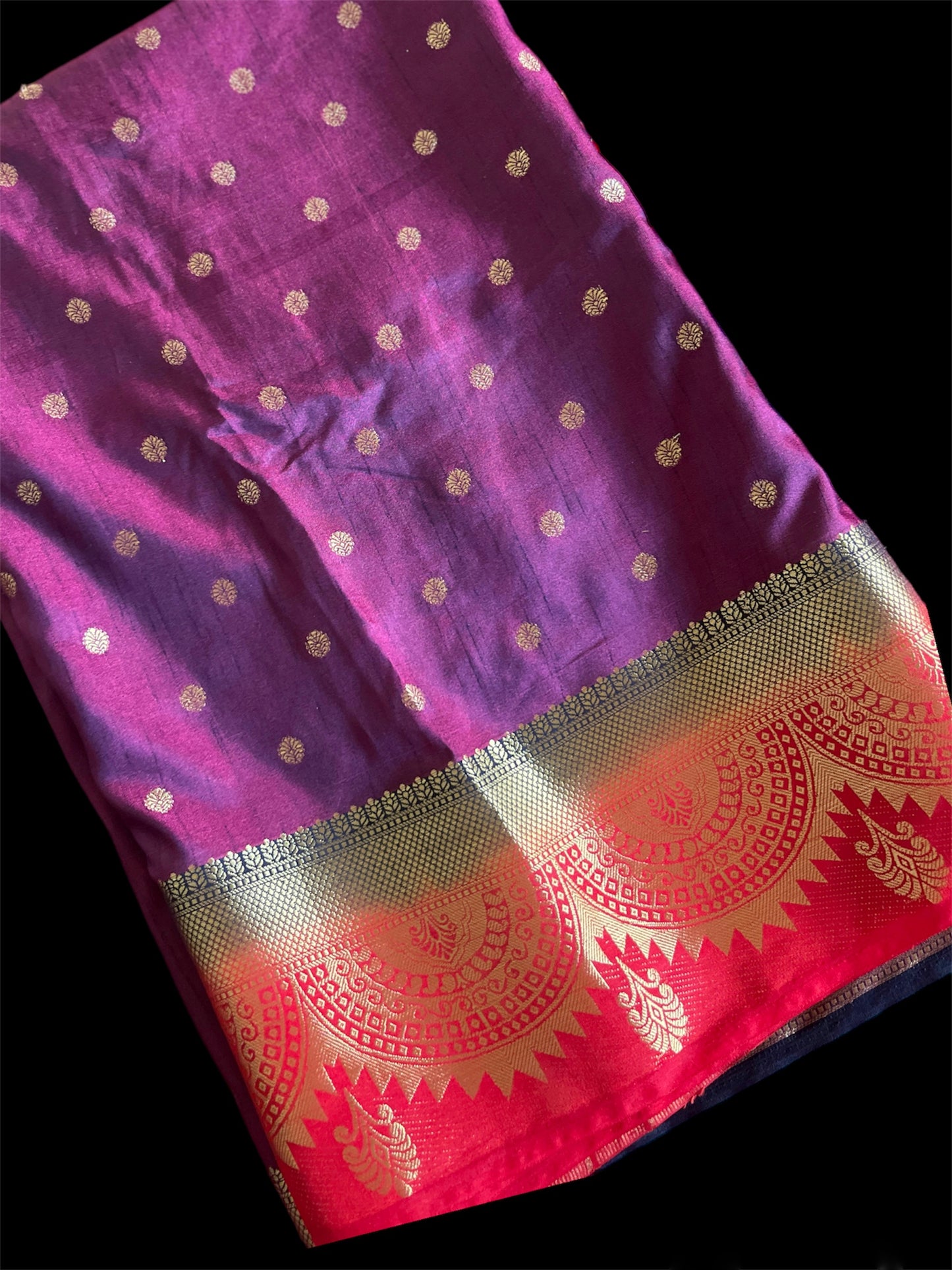 Purple Color Silk Readymade/Easy Saree (Clearance)