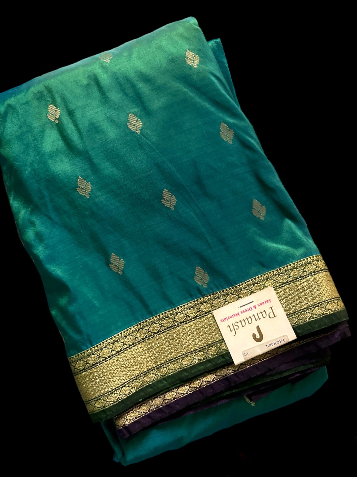 Green Color Silk Readymade/Easy Saree (Clearance) - Panaash Saree