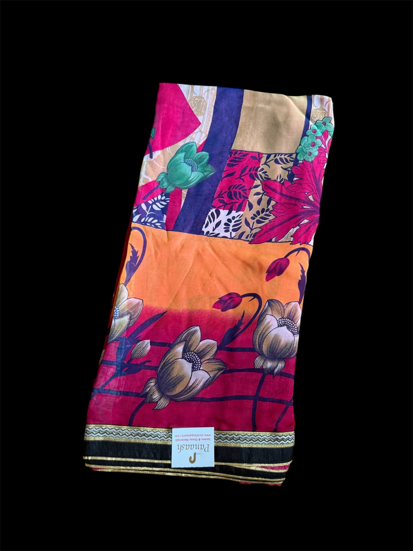 Multicolor Chiffon Readymade Saree (Clearance)