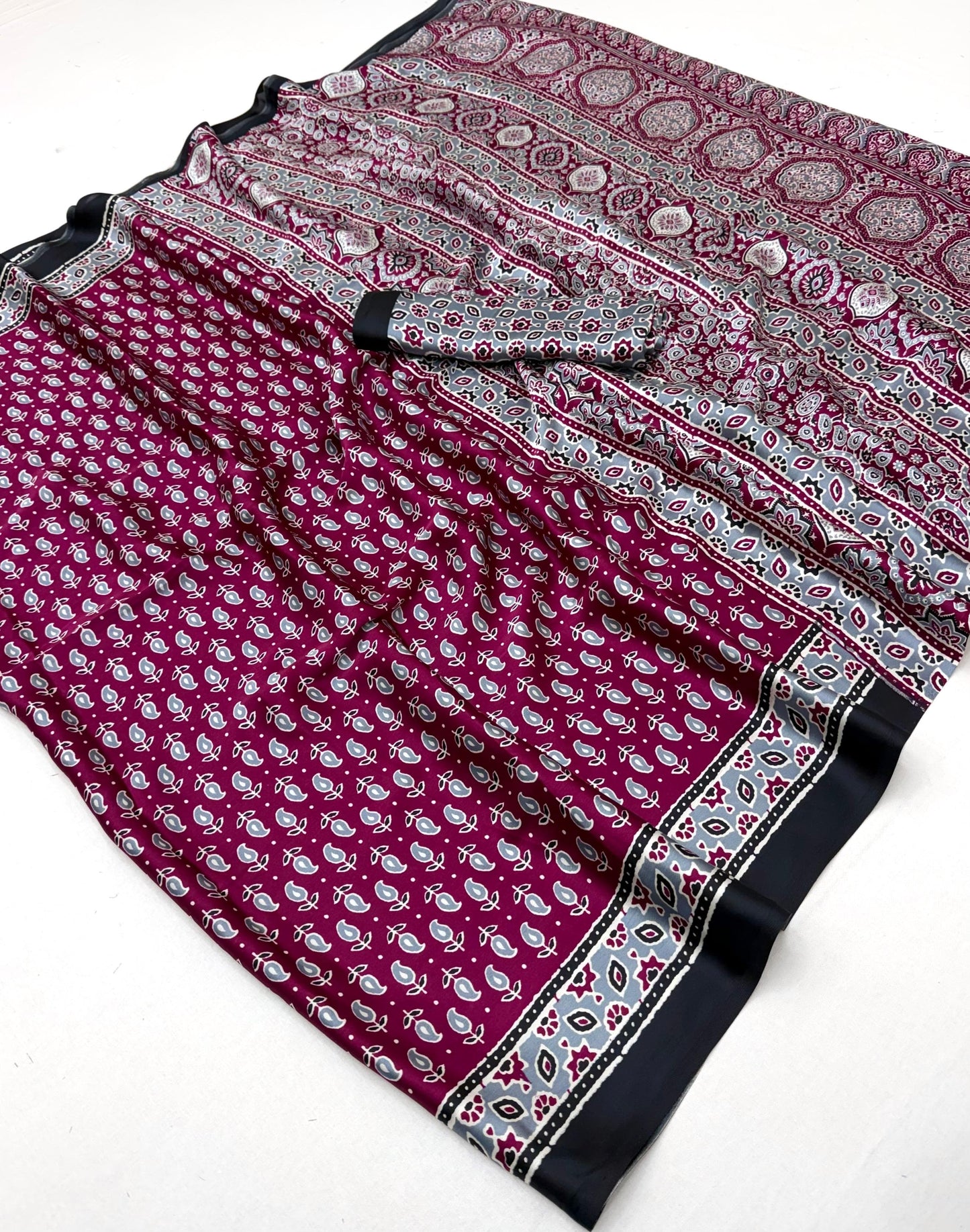 Pink Modal Satin Office Wear Ready To Wear/Easy Saree - Panaash Saree