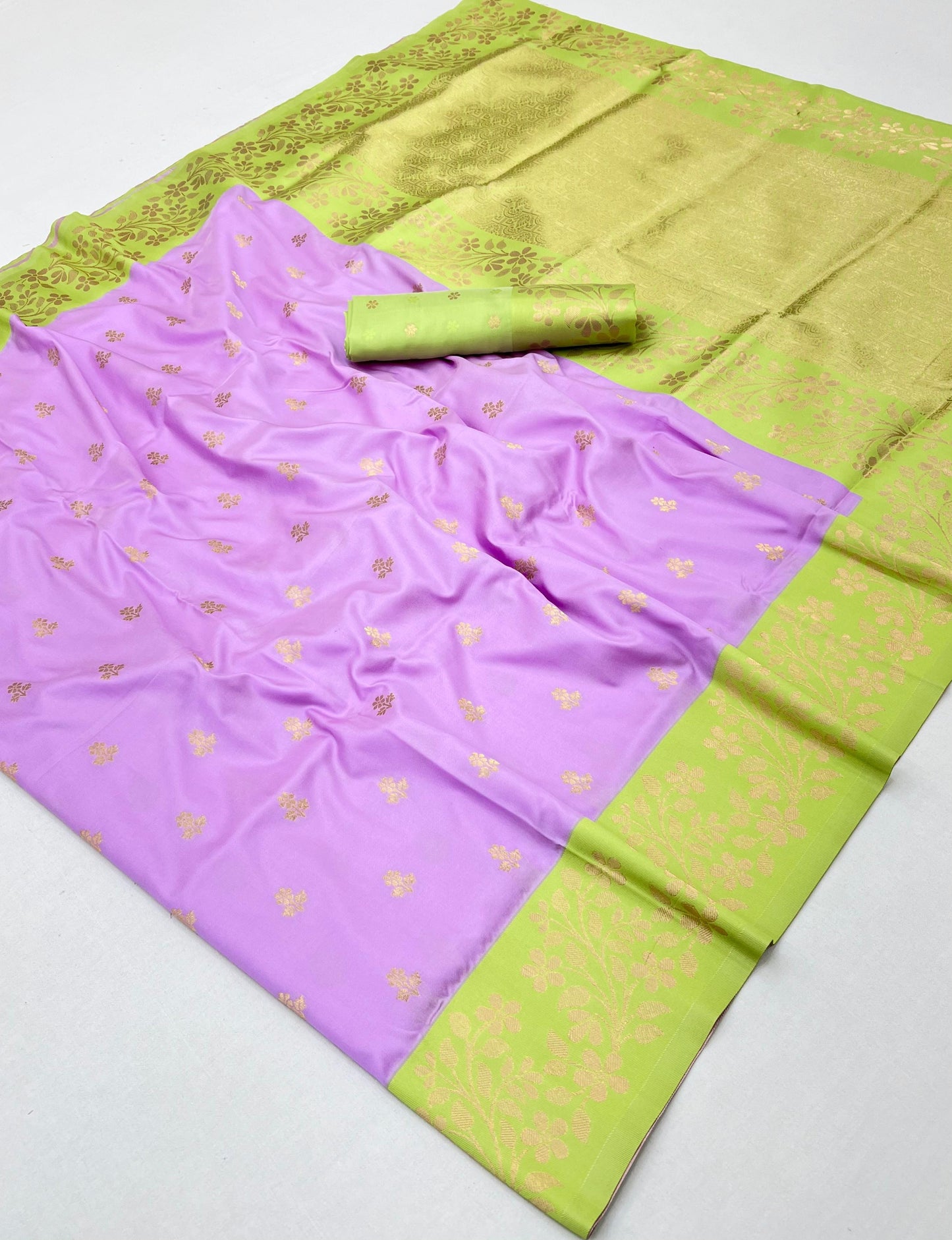 Lavender Kanjivaram Silk Readymade/Easy Saree