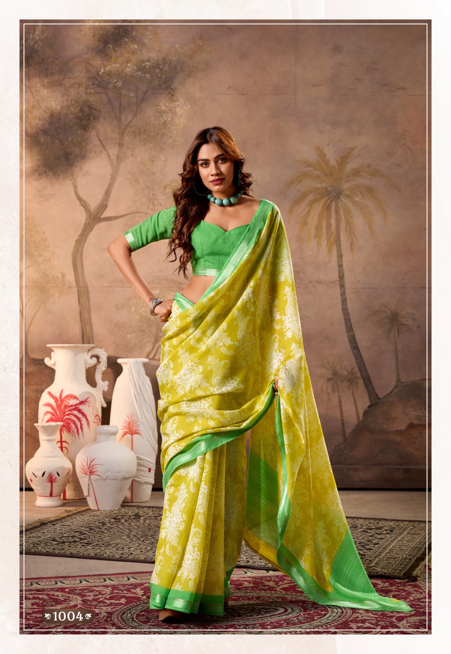 Lemon Color Mul Mul Cotton Easy/Readymade Saree