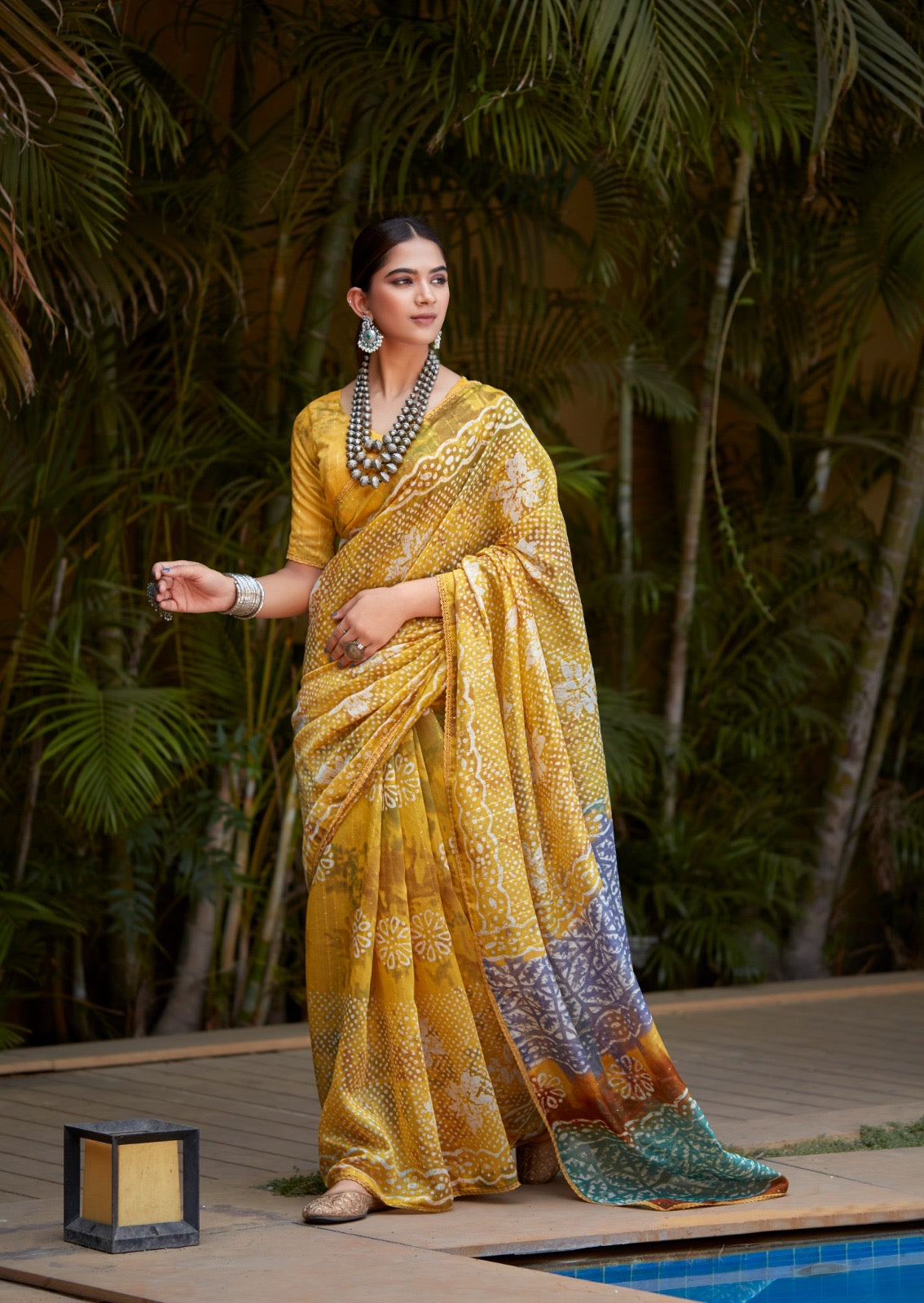 Batik Print Cotton Easy/Readymade Saree