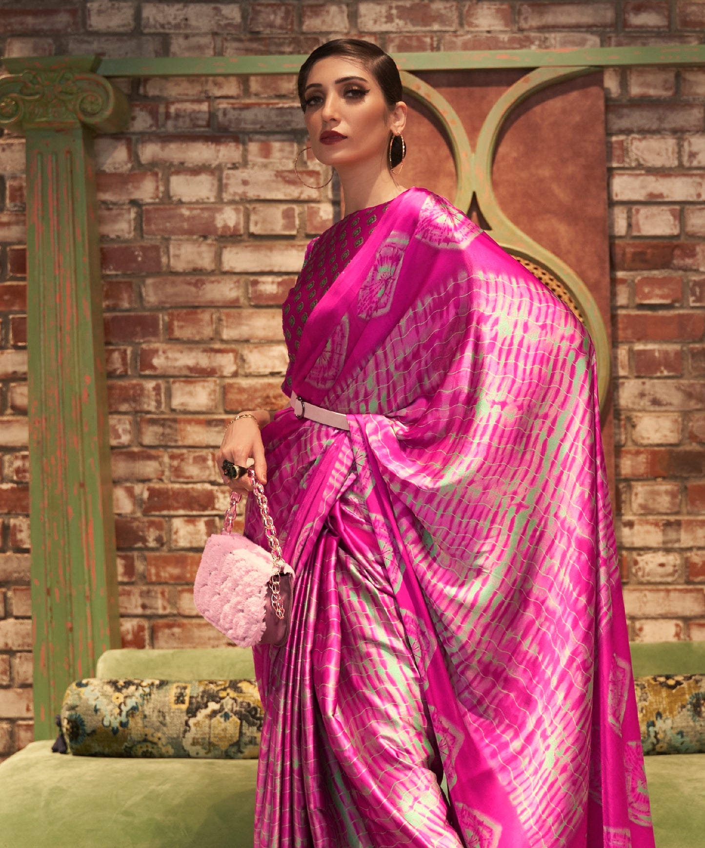 Plus Size Multicolor Crepe Silk Readymade Saree