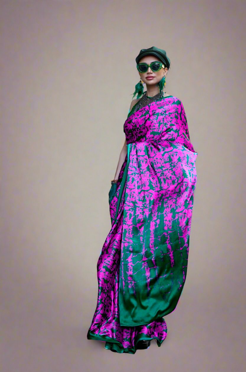 Multicolor Crepe Office Wear Easy/Readymade Saree