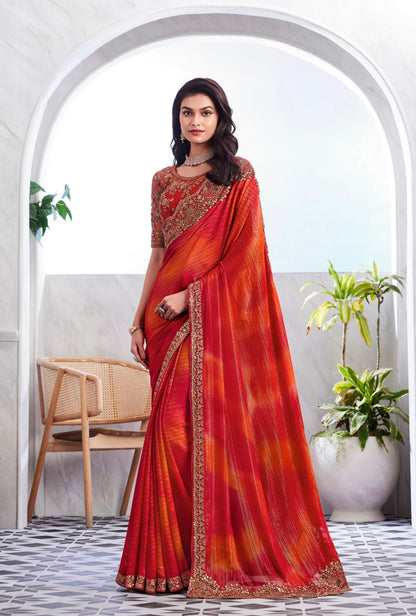 Multicolor Color Cocktail Readymade Saree