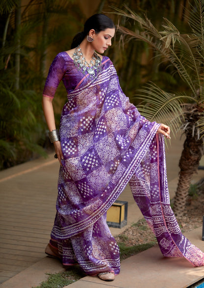 Batik Print Cotton Easy/Readymade Saree