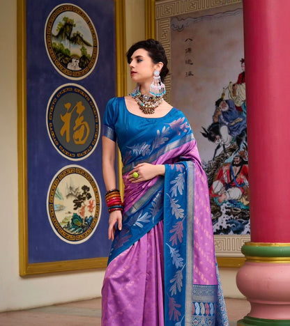 Orchid Readymade/Easy Kanjivaram Saree - Panaash Saree