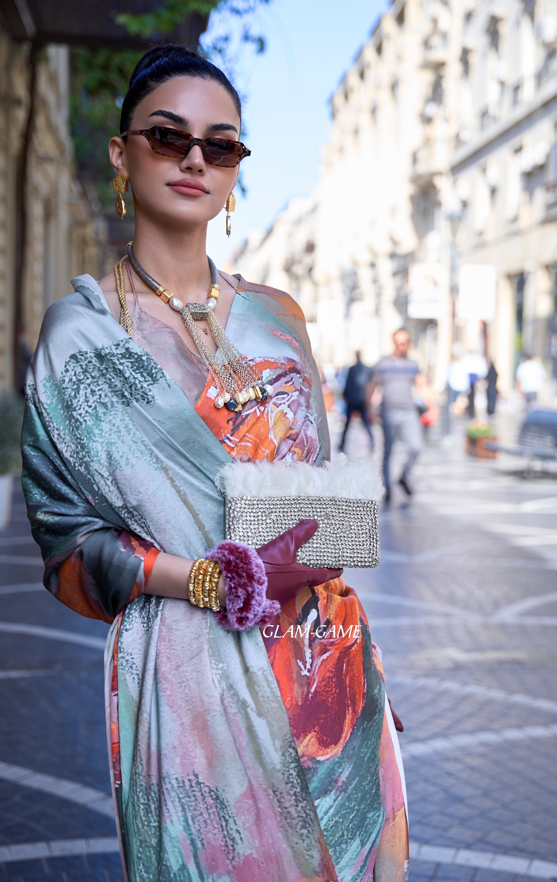 crepe silk saree