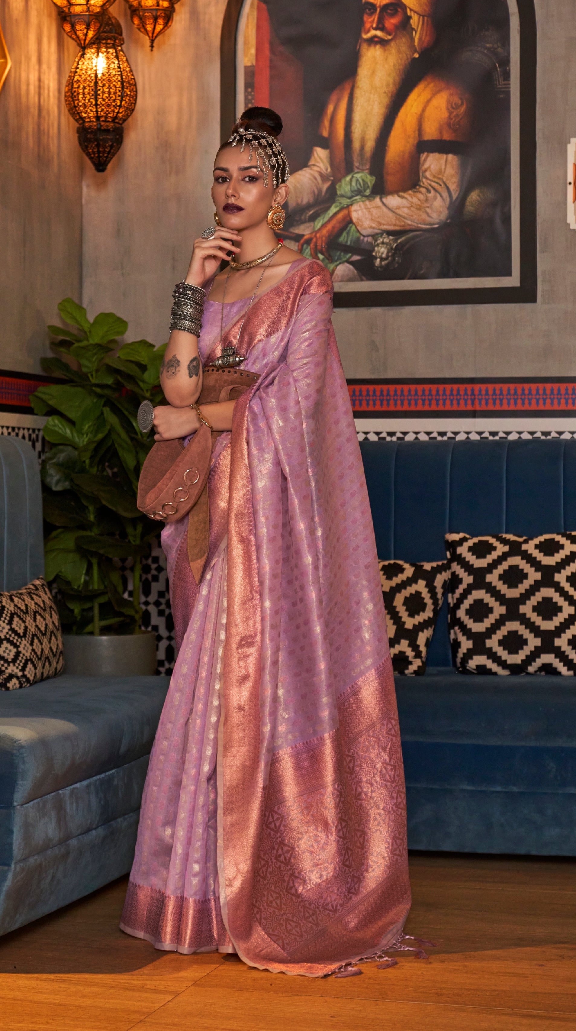 Wine sequins work lycra readymade saree 10413c | Readymade saree, Indian  fashion, Fancy sarees party wear
