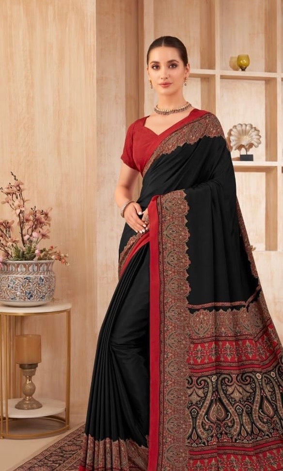 Casual Black Readymade Saree