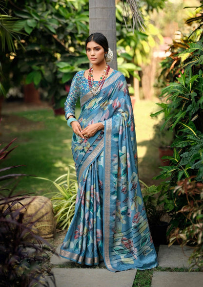 Multi Color Georgette Readymade Saree