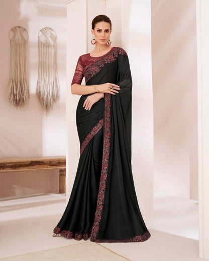 Black Cocktail Readymade Saree