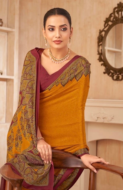 Casual Mustard Readymade Saree