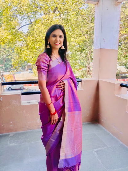 Purple Readymade/Easy Saree