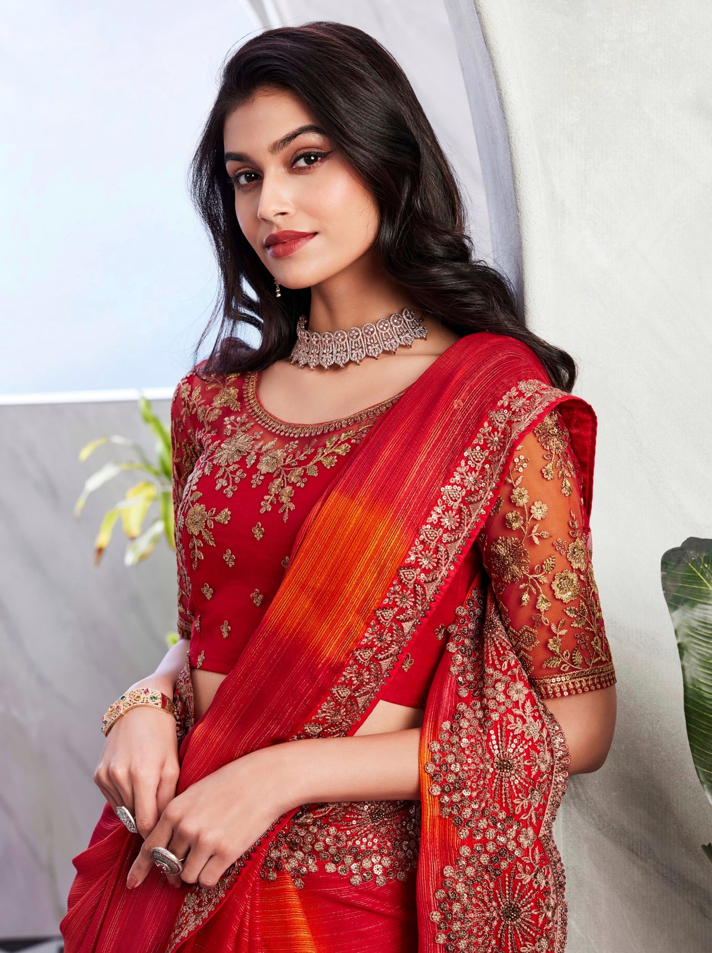 Multicolor Color Cocktail Readymade Saree