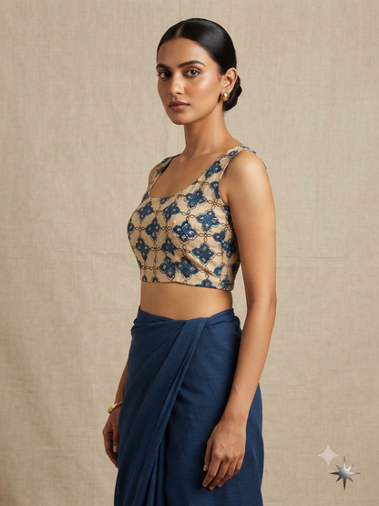 Reversible 2 in 1 Side Elastic Readymade Blouse