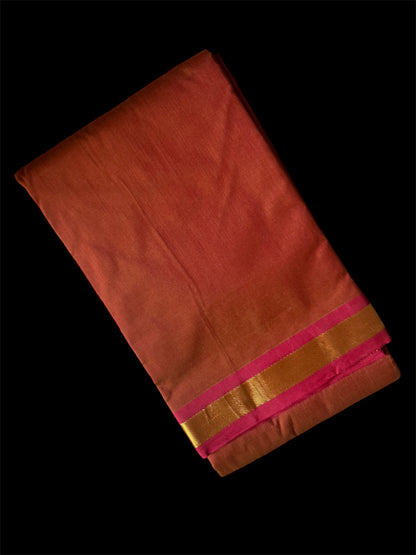 Brown South Silk Readymade Saree