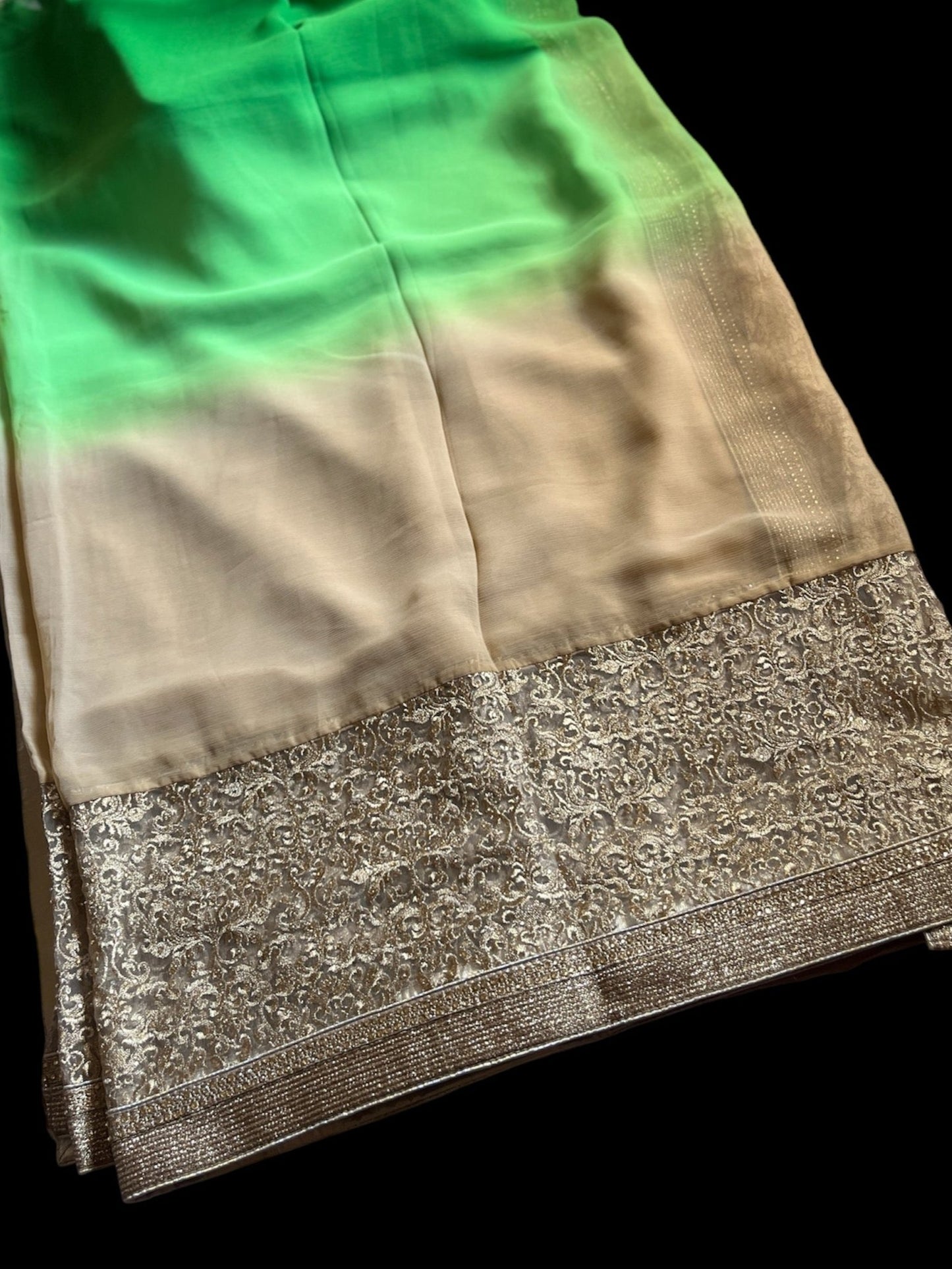 Green Color Designer Readymade Saree