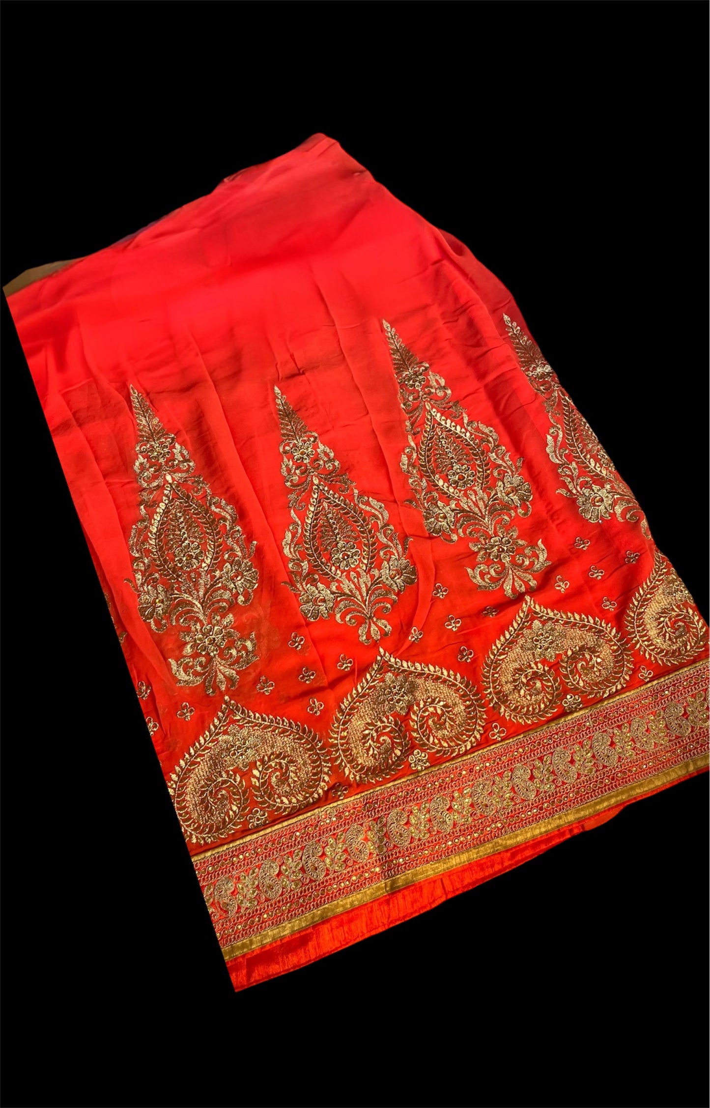 Orange Color Designer Readymade Saree