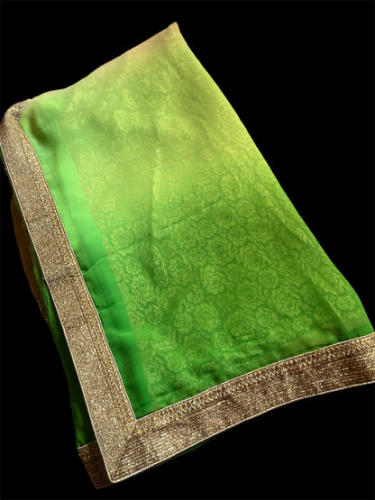 Green Color Designer Readymade Saree