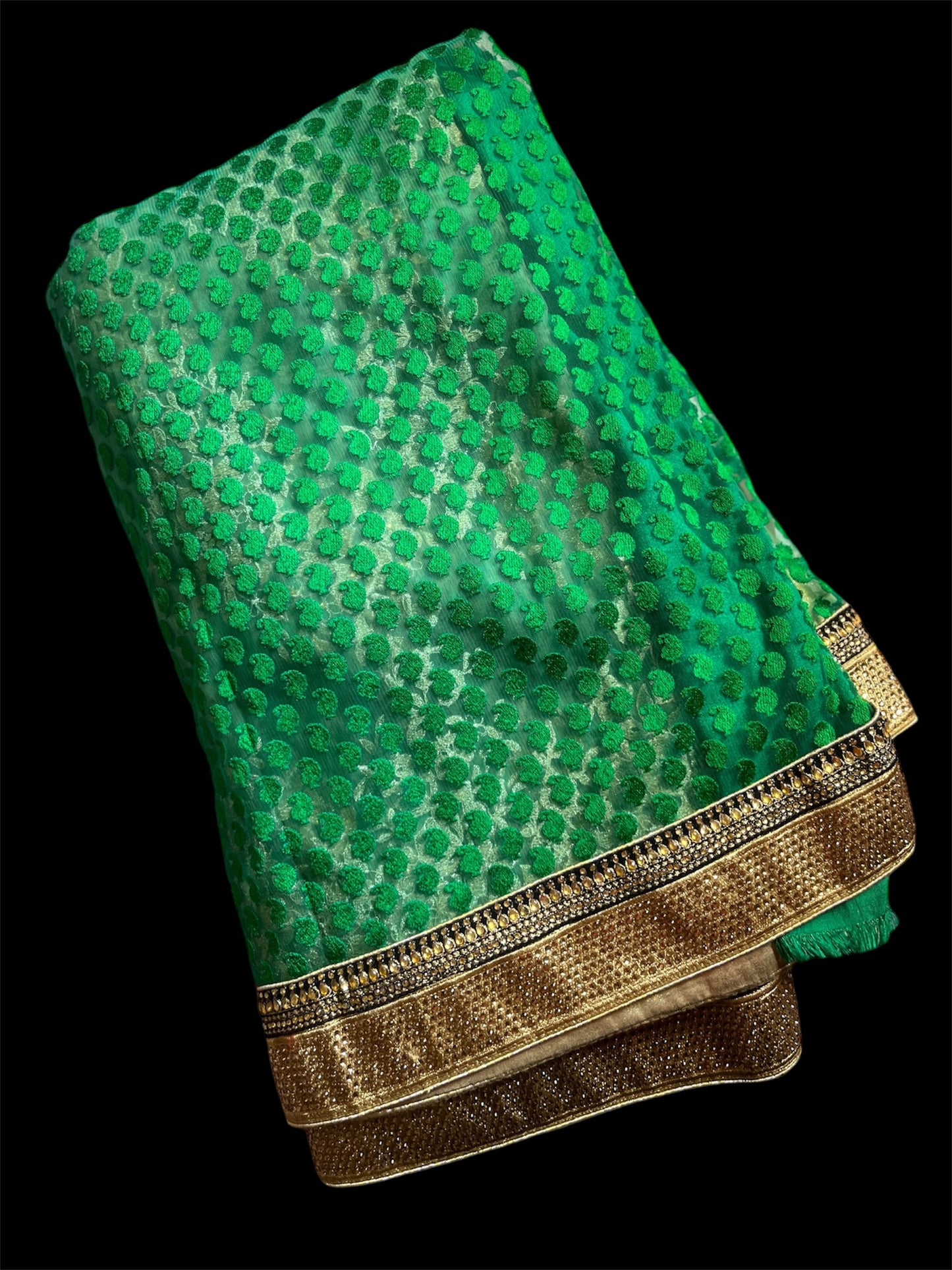 Green Color Designer Readymade Saree