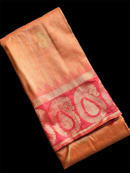 Peach Color Silk Readymade Saree