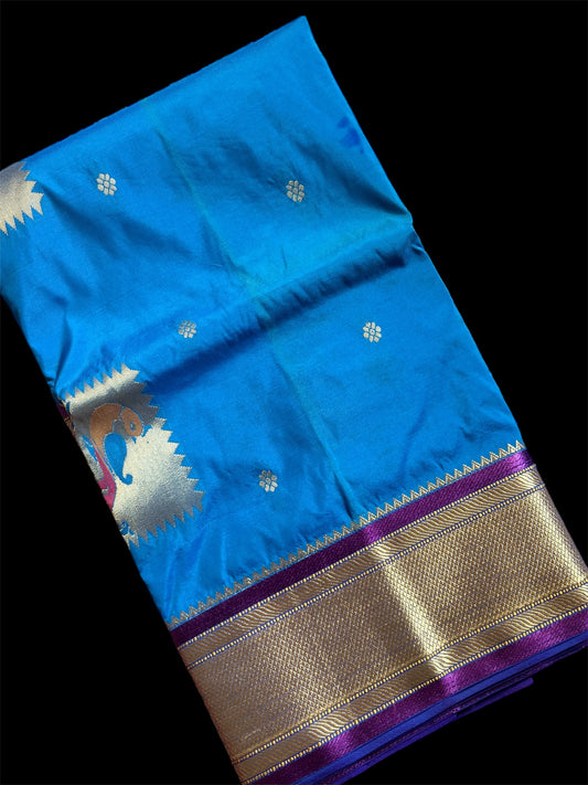 Blue Color Silk Readymade Saree