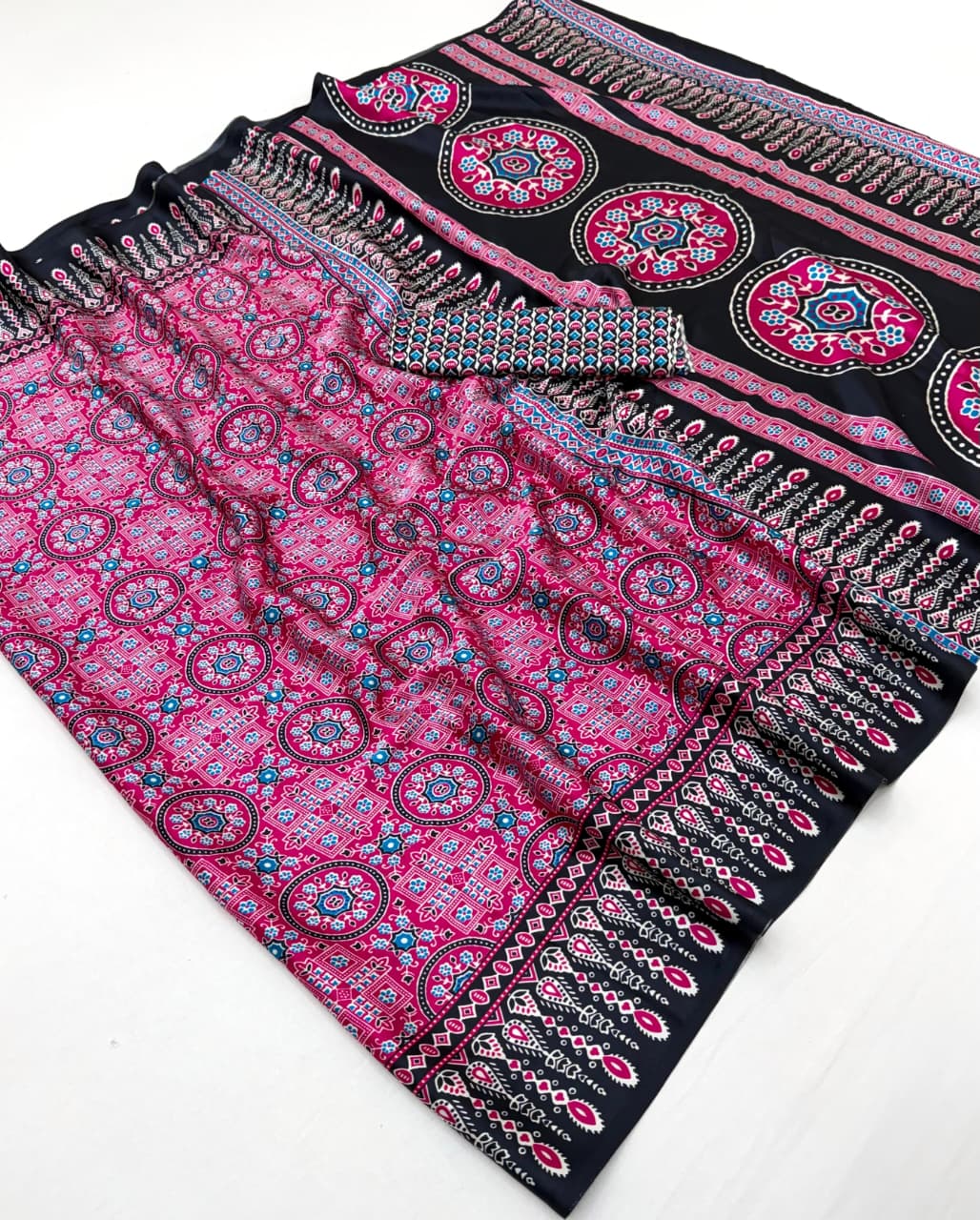 Pink Modal Silk Office Wear Ready To Wear/Easy Saree