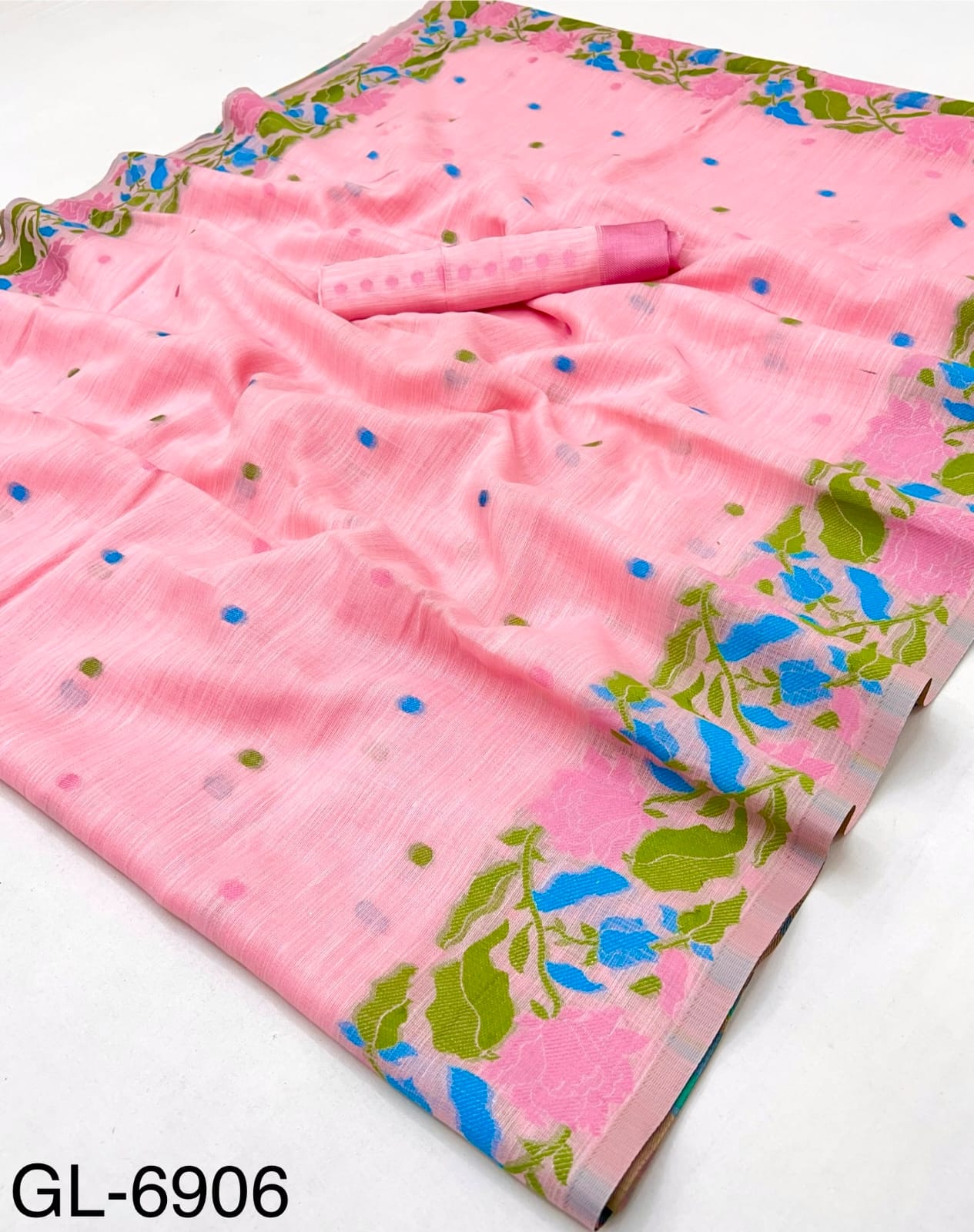 Pink Linen Office Ready To Wear/Easy Saree - Panaash Saree