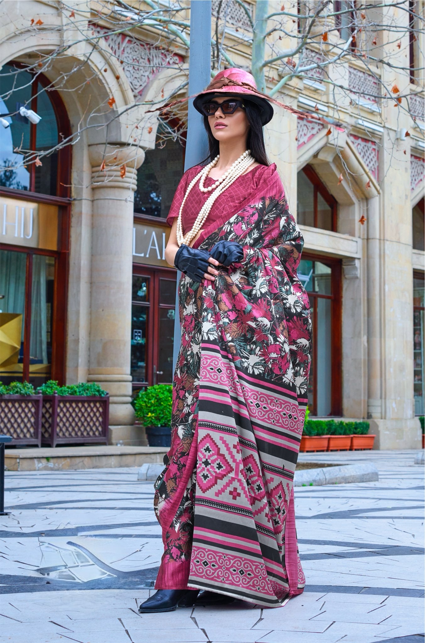 Multicolor Crepe Silk Casual Readymade/Easy Saree